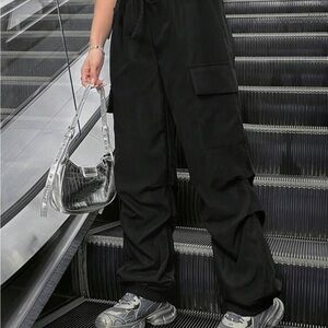 SHEIN Black Cargo Pants Size L